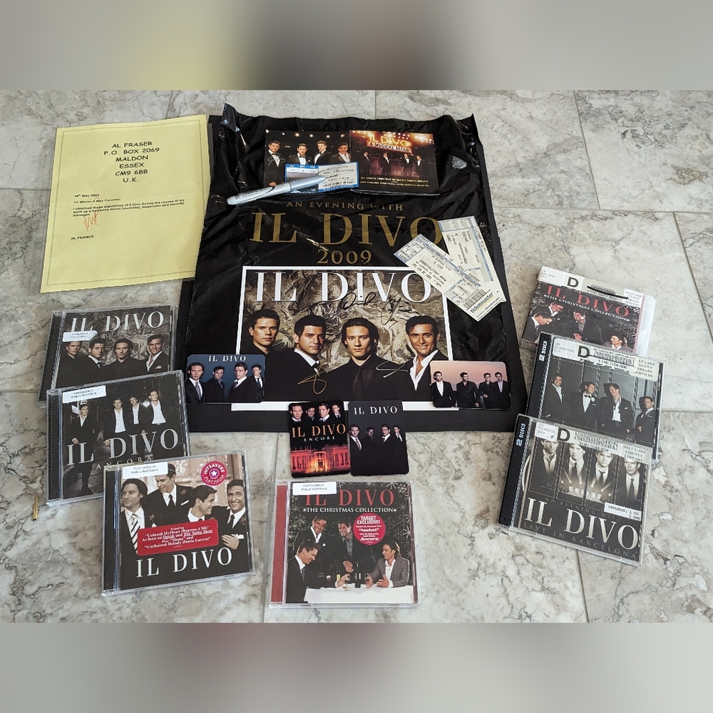 Huge Lot of *Autographed* Il Divo Memorabilia.